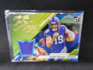 lot 139 image: 2019 Donruss All-Pro Kings Jersey Adam Thielen Serial #28299
