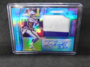 lot 142 image: 2019 Certified Freshman Fabric RPA Autograph Irv Smith Jr. Rookie #213 Serial #1450