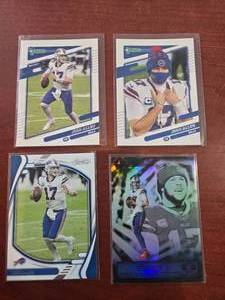 lot 69 image: Josh Allen Football Card Lot of 4