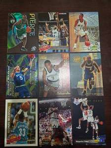 lot 75 image: 1990s Superstar Basketball Rookie Card Lot of 9 Cards - Huge Names - LK