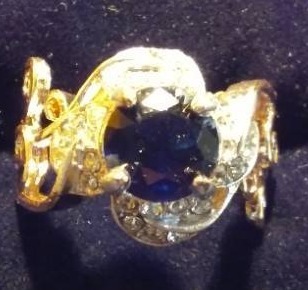 lot 783 image: Blue Gemstone Ring.