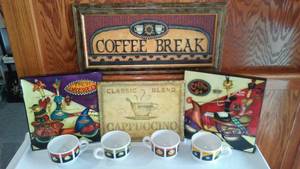 lot 702 image: Coffee Themed Decor.