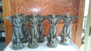 lot 727 image: Set of 7 Angel Statues