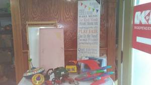 lot 738 image: Vintage and Newer Toy Collection Including Tootsie Tractors, Spinning Tops and More.
