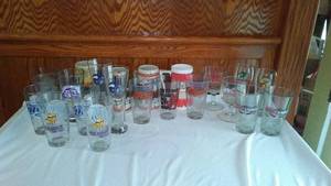lot 676 image: Collection Beer Glasses and Mugs Including Budweiser, Coors and Miller Lite and More