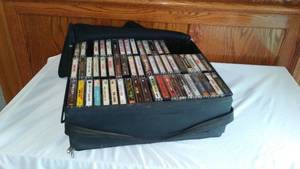 lot 678 image: Collection of Vintage Music Cassette Tapes in Carry Case