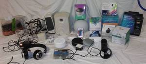 lot 333 image: Lot of Electronics Including Speakers, USB Microphone, MP3 Player, and Accessories