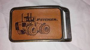 lot 339 image: Steiger Tractor Buckle with Leather Inlay