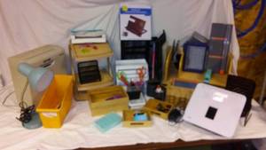 lot 351 image: Mixed Lot of Office Supplies and Organizers Including Neat Scanner