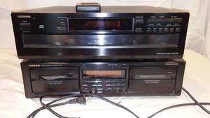 lot 466 image: ONKYO Cassette and 6 Disc CD Player.