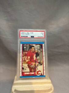1989 - 90 O-Pee-Chee #232 Theo Fleury Calgary Flames PSA VG - EX - 5 #62026805