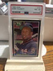 1985 Leaf #107  Kirby Puckett PSA Graded NM-MT 8 #69935883