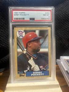 1987 Topps #450 Kirby Puckett PSA NM-MT 8 #79802793