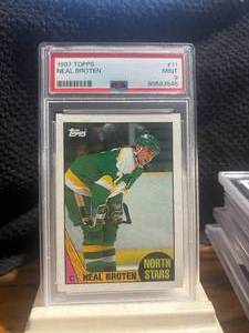 1987 Topps #11 Neal Broten Minnesota North Stars PSA 9 MINT #80583545