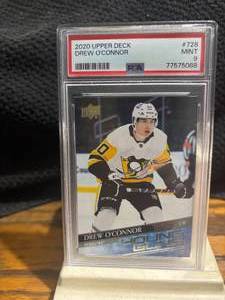 2020-21 Upper Deck #728 Drew OConnor Young Guns PSA Mint 9 Penquins
