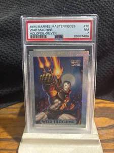 1994 Marvel Masterpieces #10 War Machine 1994 Holofoil-Silver PSA NM 7 #89887489