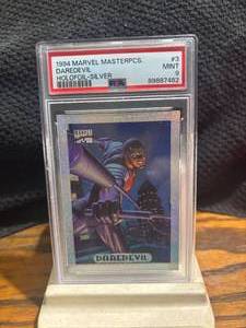 1994 Marvel Masterpieces #3 Daredevil Holofoil-Silver PSA Mint 9 #89887482