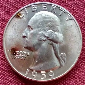 1959 Silver Washington Quarter