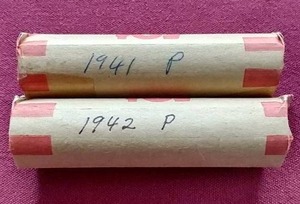 1941 & 1942 Wheat Penny Rolls