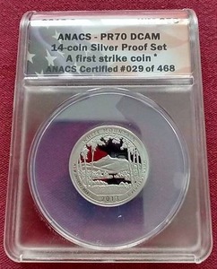 2013-S Silver White Mountain Quarter - ANACS PR70 DCAM