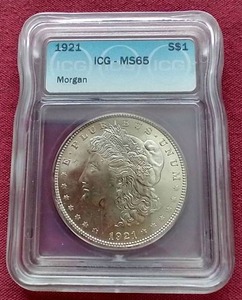Beautiful 1921 Morgan Dollar - ICG MS65