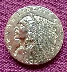 1908 Indian Gold $2.50 Coin
