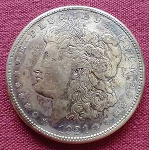 1921-S Morgan Dollar - Interesting Toning