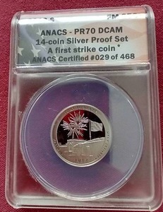2013-S Silver Fort McHenry Quarter - ANACS PR70 DCAM