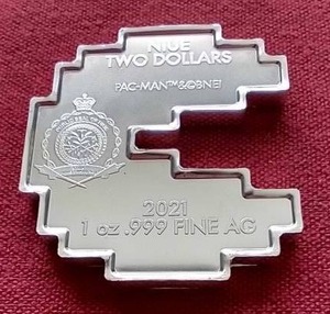 2021 Niue Licensed 1 oz Silver Pac-Man Coin