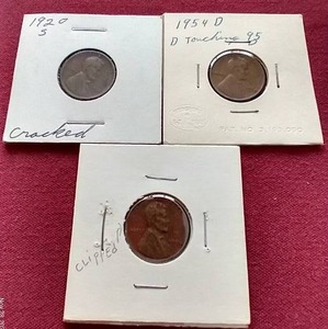 (3) Die Error Wheat Pennies