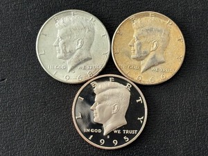 1966, 1968-D 40% Silver and 1995-S Proof Kennedy Half Dollars