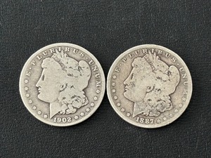 1887-O, 1902-O Morgan Dollars