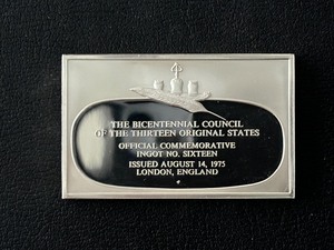 1975 Sterling Silver Ingot 13 Original States Bicentennial 1.85 Ounces