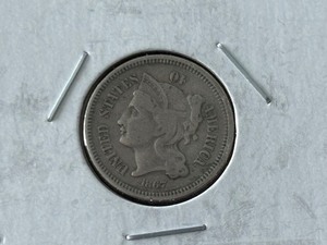 1867 3 Cent Nickel VF