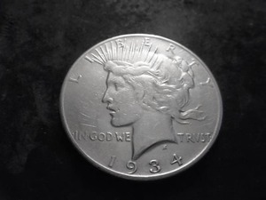 1934 S Peace Silver Dollar