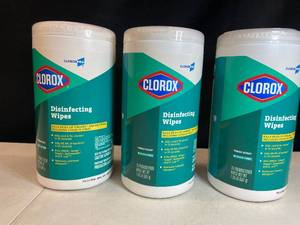 Set of 3 Clorox Disinfecting Wipes - Fresh Scent, Bleach-Free