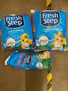 Set of 3 Fresh Step Non-Clumping Premium Clay Cat Litters