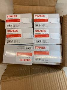 Lan - Lot of 10 Packs of Staples Line Ruled Index Cards - 100 Count Each