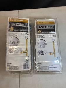 Lan - Set of 2 Everbilt 20 GA Brass Tubing Drain Kits - 1-12 inch