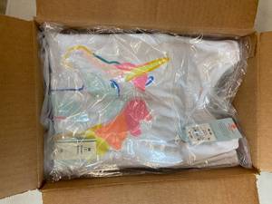 Lan - Lot of 12 Short Sleeve T-Shirts - Size Medium with Colorful Print