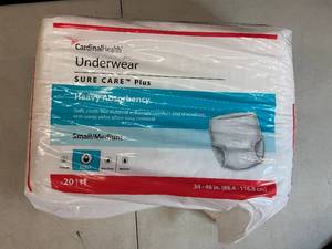Cardinal Health Sure Care Plus Underwear - Heavy Absorbency - SmallMedium - 20 Count