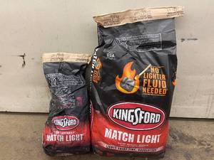Set of 2 Kingsford Match Light Instant Charcoal Bags (12 lb & 6 lb)