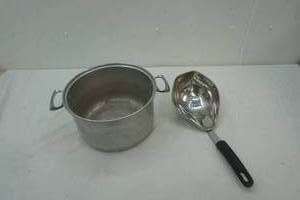 lot 337 image: aluminum kettle and straining scoop 7