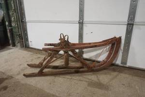 lot 360 image: pair of antique sleigh runners