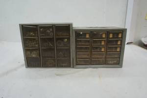 lot 62 image: 2 small Parts organizers and contents