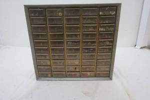 lot 64 image: small parts organizer and contents 16x15