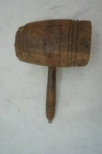 lot 106 image: large wooden mallet