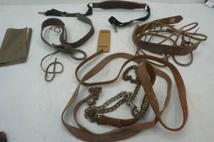 lot 107 image: variety of straps some leather