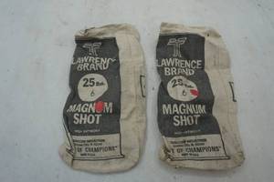 lot 130 image: Lawrence Brand 25lb magnum shot bags 2ct