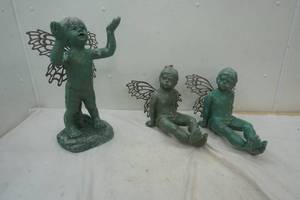 lot 158 image: 3 garden statues lot